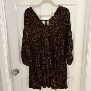 Jen's Pirate Booty Brown and Tan Animal Print Dress